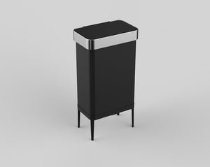 פח אשפה אוטומטי מעוצב 60 ליטר צבע שחור עם חיישן פתיחה עליון BELLAGIO