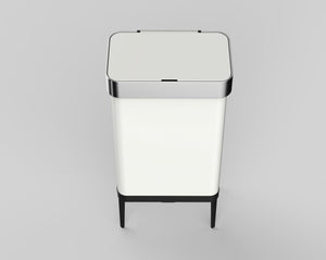 פח אשפה אוטומטי מעוצב 60 ליטר צבע לבן עם חיישן פתיחה עליון BELLAGIO
