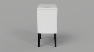 פח מעוצב לשירותים בנפח 8 ליטר לבן דגם BONANZ